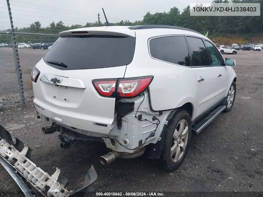 2017 Chevrolet Traverse Premier VIN: 1GNKVJKD4HJ338403 Lot: 40018642