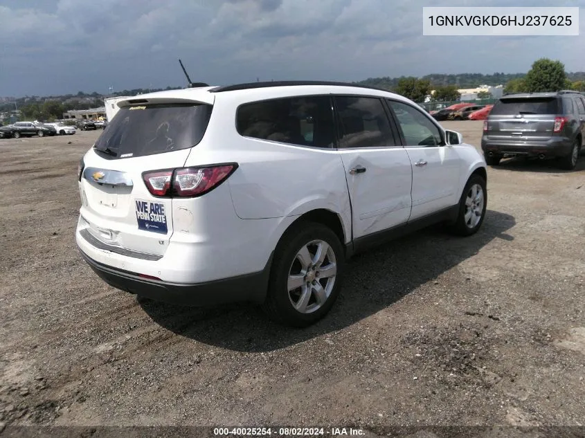 2017 Chevrolet Traverse 1Lt VIN: 1GNKVGKD6HJ237625 Lot: 40025254