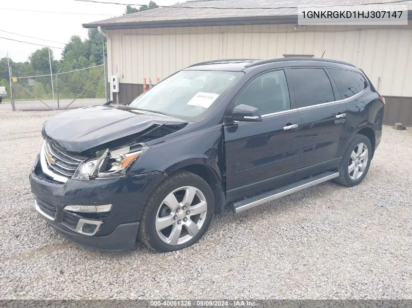 2017 Chevrolet Traverse 1Lt VIN: 1GNKRGKD1HJ307147 Lot: 40051326