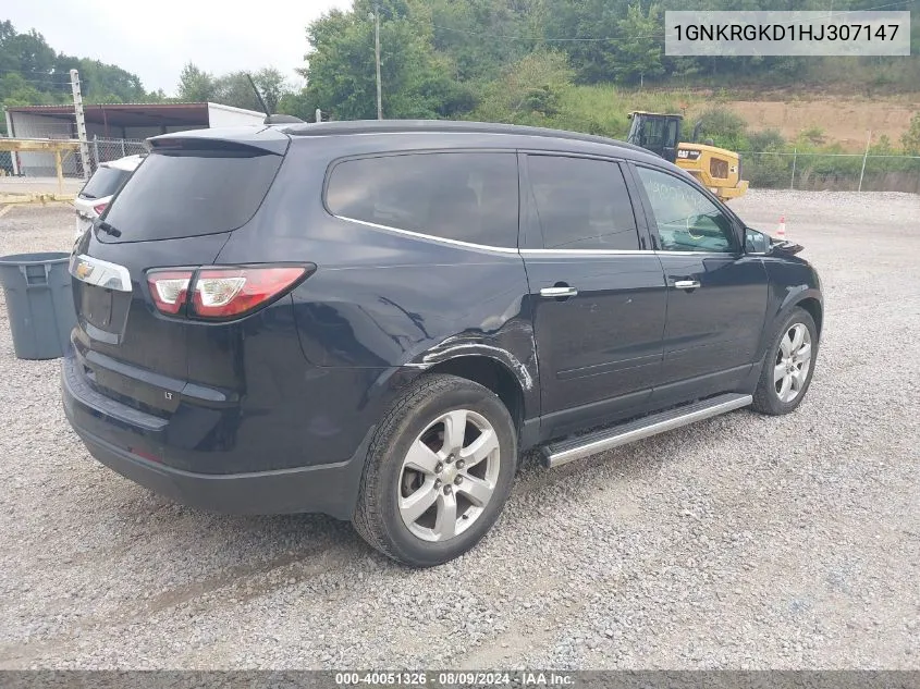 2017 Chevrolet Traverse 1Lt VIN: 1GNKRGKD1HJ307147 Lot: 40051326