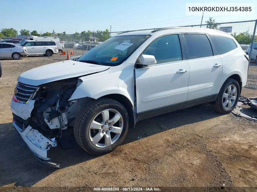 2017 Chevrolet Traverse 1Lt VIN: 1GNKRGKDXHJ354385 Lot: 40085285