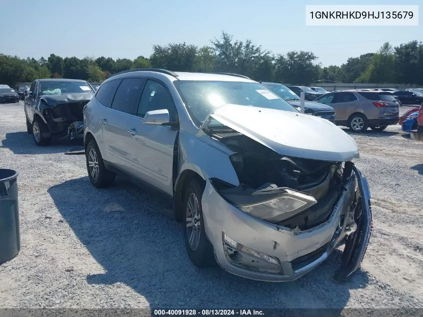 1GNKRHKD9HJ135679 2017 Chevrolet Traverse 2Lt