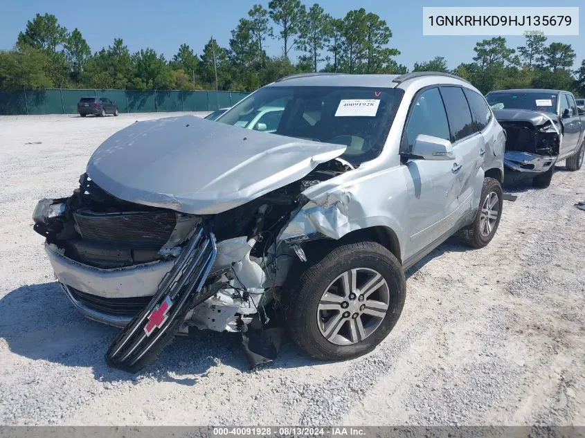 1GNKRHKD9HJ135679 2017 Chevrolet Traverse 2Lt