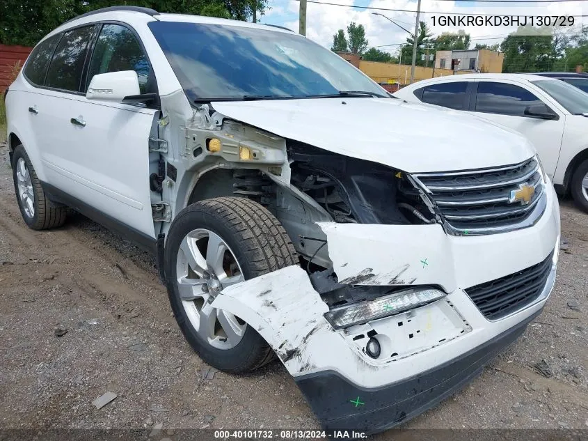 2017 Chevrolet Traverse 1Lt VIN: 1GNKRGKD3HJ130729 Lot: 40101732