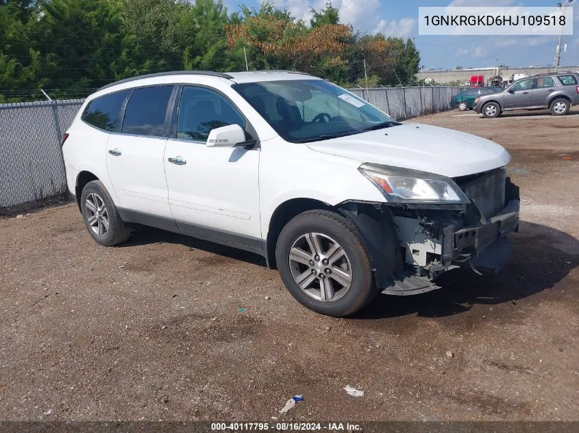 2017 Chevrolet Traverse 1Lt VIN: 1GNKRGKD6HJ109518 Lot: 40117795