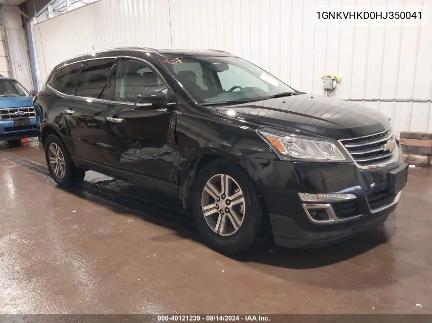 2017 Chevrolet Traverse Lt VIN: 1GNKVHKD0HJ350041 Lot: 40121239