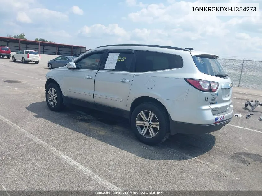 1GNKRGKDXHJ354273 2017 Chevrolet Traverse 1Lt