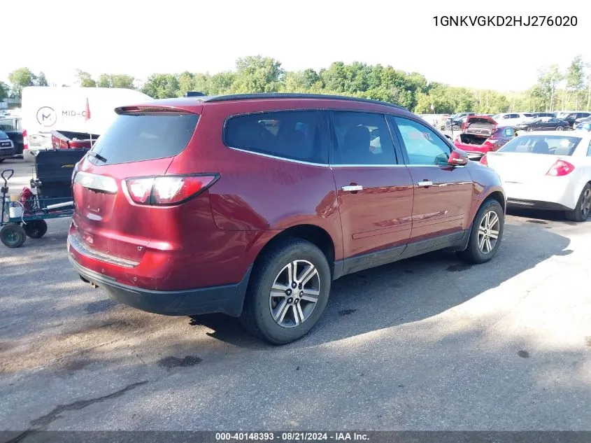 2017 Chevrolet Traverse 1Lt VIN: 1GNKVGKD2HJ276020 Lot: 40148393