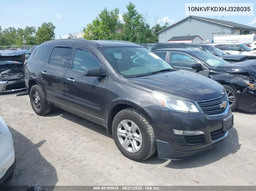 2017 Chevrolet Traverse Ls VIN: 1GNKVFKDXHJ328035 Lot: 40165618