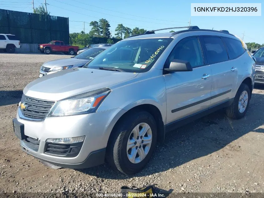 2017 Chevrolet Traverse Ls VIN: 1GNKVFKD2HJ320396 Lot: 40166240