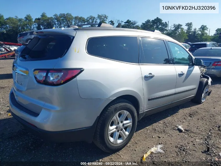 2017 Chevrolet Traverse Ls VIN: 1GNKVFKD2HJ320396 Lot: 40166240