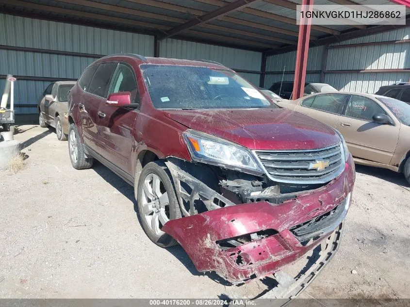 2017 Chevrolet Traverse 1Lt VIN: 1GNKVGKD1HJ286862 Lot: 40176200