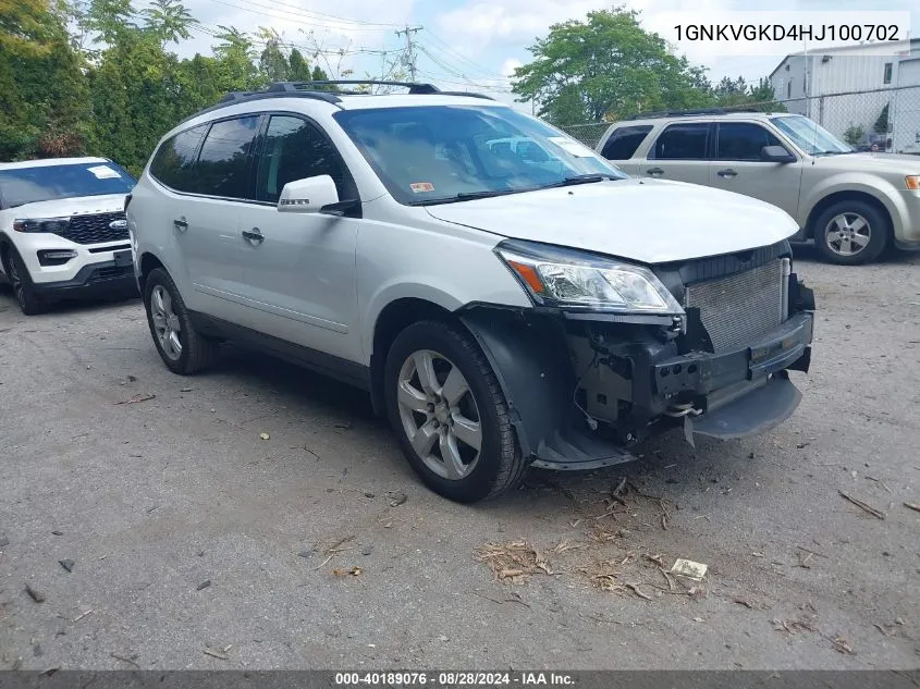 1GNKVGKD4HJ100702 2017 Chevrolet Traverse 1Lt