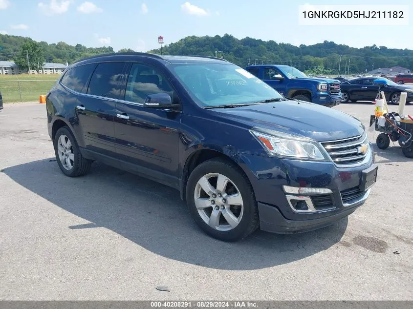 1GNKRGKD5HJ211182 2017 Chevrolet Traverse 1Lt