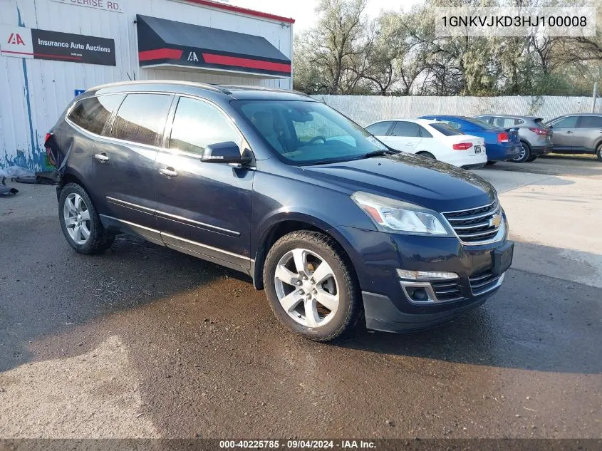 1GNKVJKD3HJ100008 2017 Chevrolet Traverse Premier