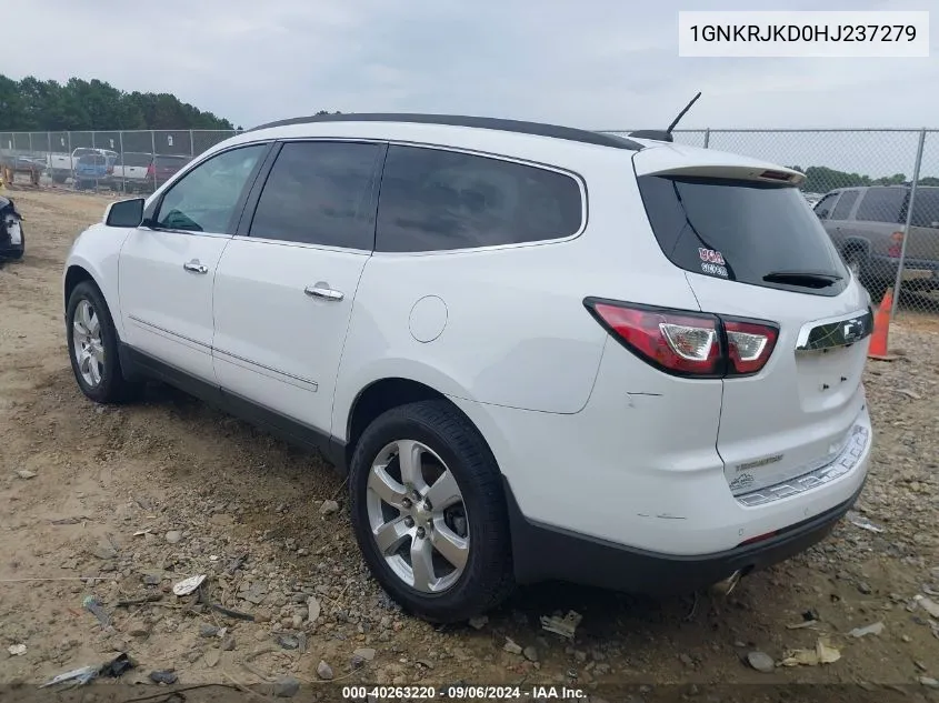 2017 Chevrolet Traverse Premier VIN: 1GNKRJKD0HJ237279 Lot: 40263220