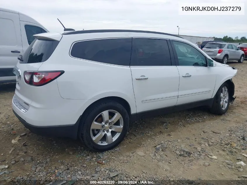 2017 Chevrolet Traverse Premier VIN: 1GNKRJKD0HJ237279 Lot: 40263220