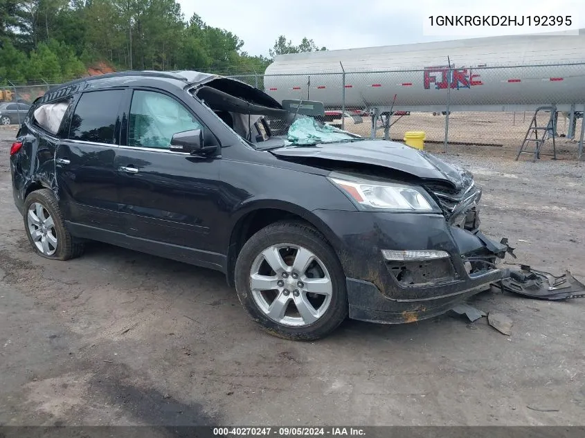 1GNKRGKD2HJ192395 2017 Chevrolet Traverse 1Lt