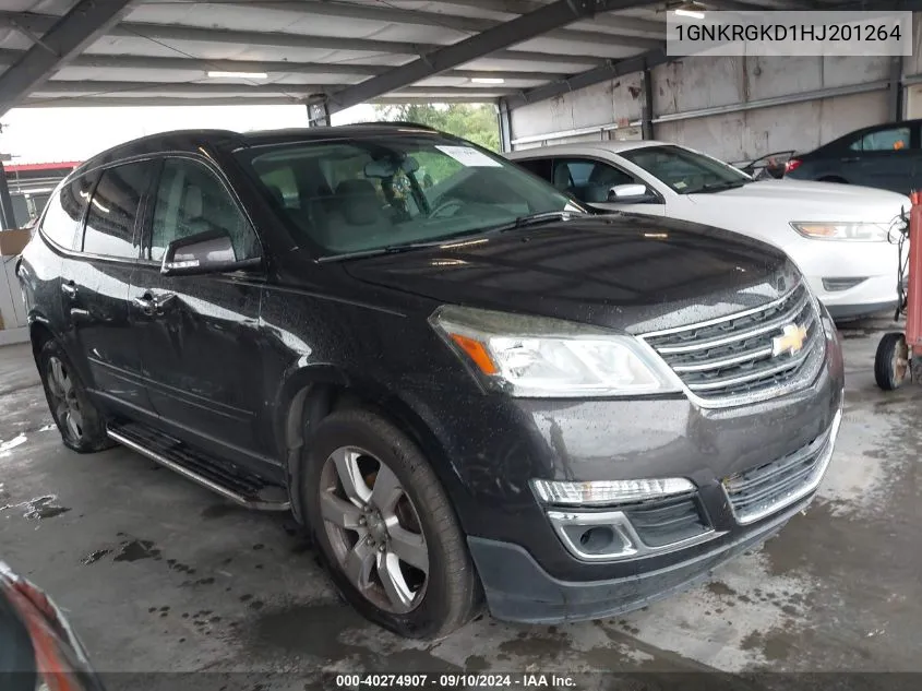 2017 Chevrolet Traverse Lt VIN: 1GNKRGKD1HJ201264 Lot: 40274907