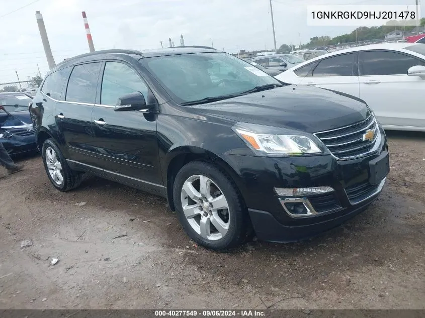 2017 Chevrolet Traverse 1Lt VIN: 1GNKRGKD9HJ201478 Lot: 40277549