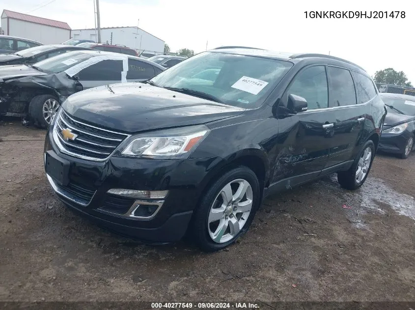 2017 Chevrolet Traverse 1Lt VIN: 1GNKRGKD9HJ201478 Lot: 40277549