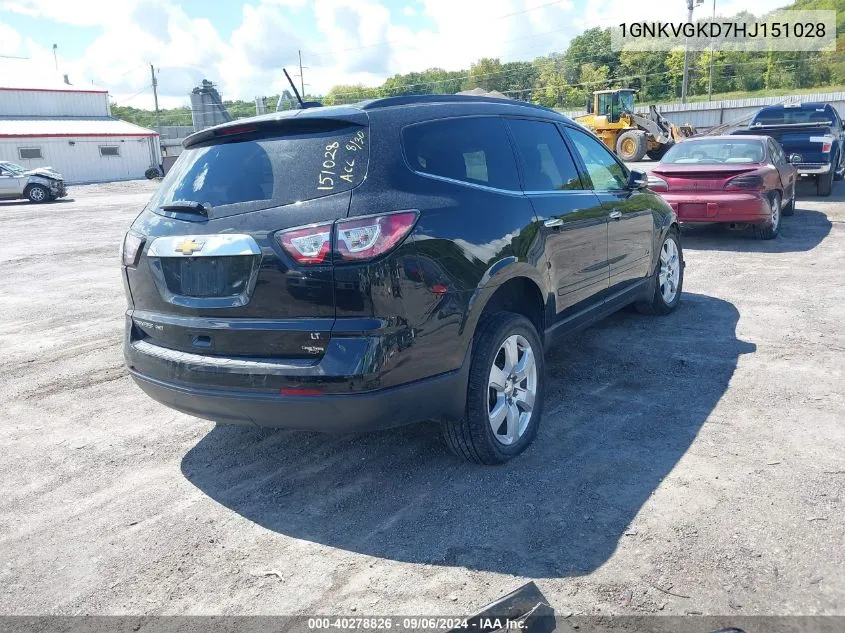 1GNKVGKD7HJ151028 2017 Chevrolet Traverse 1Lt