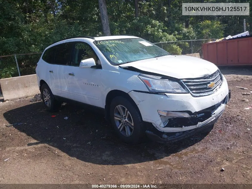 2017 Chevrolet Traverse 2Lt VIN: 1GNKVHKD5HJ125517 Lot: 40279366