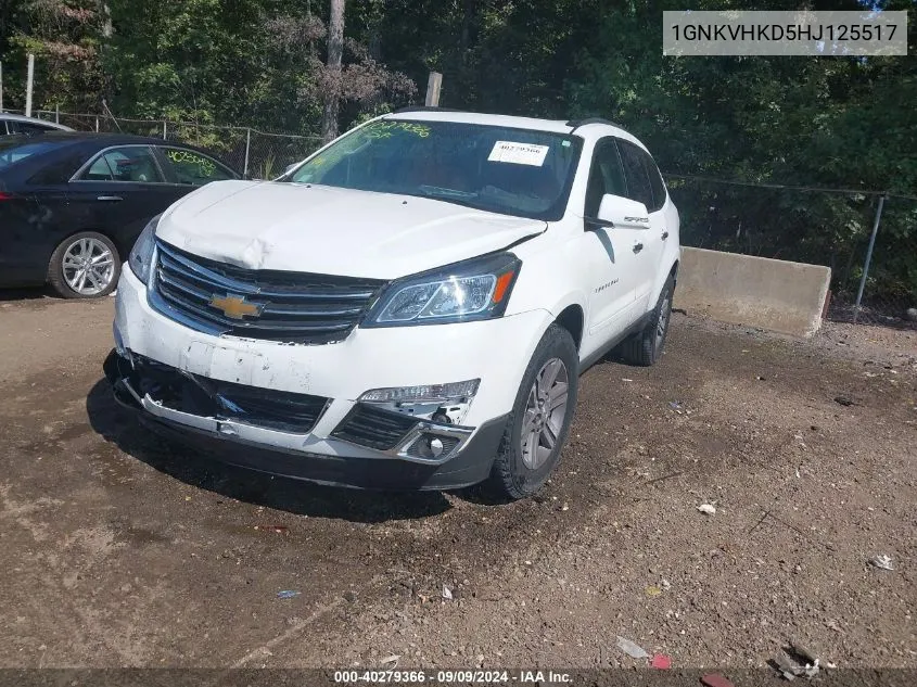 2017 Chevrolet Traverse 2Lt VIN: 1GNKVHKD5HJ125517 Lot: 40279366