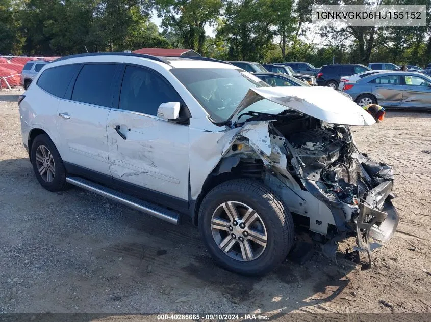 2017 Chevrolet Traverse 1Lt VIN: 1GNKVGKD6HJ155152 Lot: 40285665