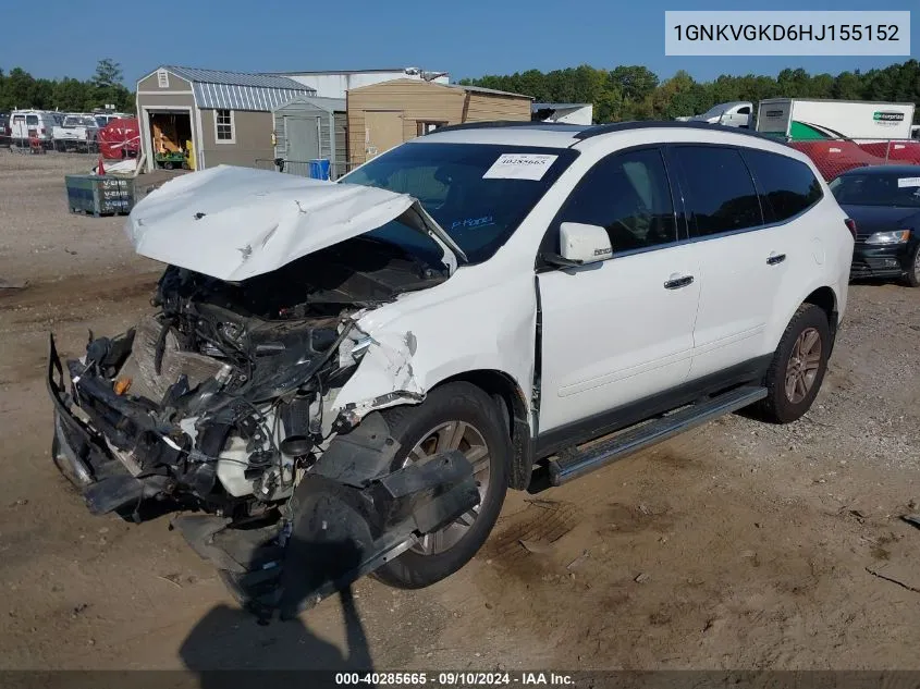 1GNKVGKD6HJ155152 2017 Chevrolet Traverse 1Lt