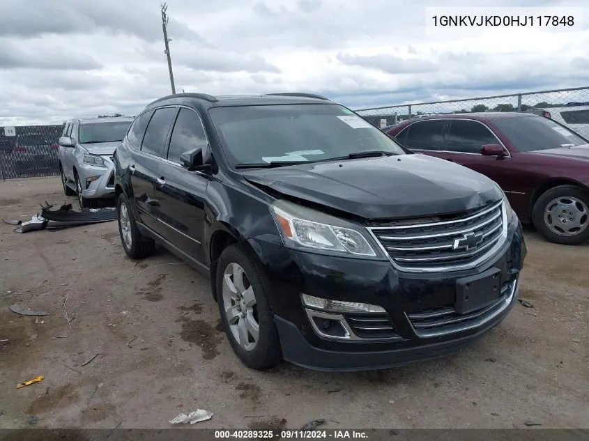 2017 Chevrolet Traverse Premier VIN: 1GNKVJKD0HJ117848 Lot: 40289325