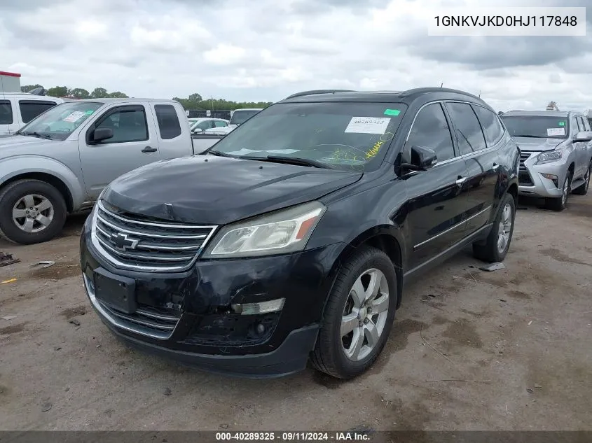 2017 Chevrolet Traverse Premier VIN: 1GNKVJKD0HJ117848 Lot: 40289325