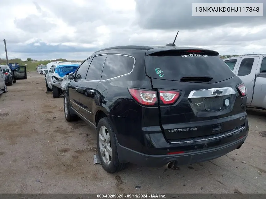 1GNKVJKD0HJ117848 2017 Chevrolet Traverse Premier