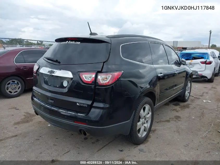 1GNKVJKD0HJ117848 2017 Chevrolet Traverse Premier