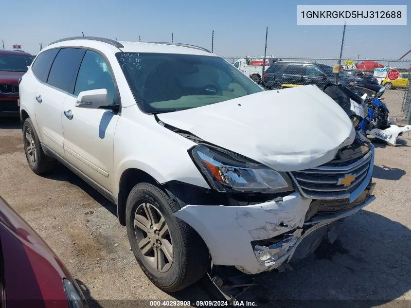 2017 Chevrolet Traverse 1Lt VIN: 1GNKRGKD5HJ312688 Lot: 40293908