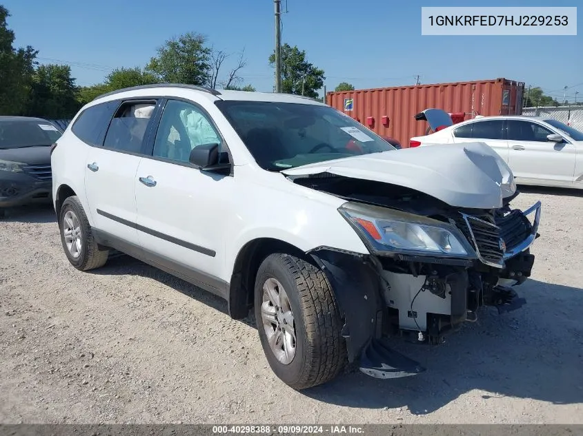 2017 Chevrolet Traverse Ls VIN: 1GNKRFED7HJ229253 Lot: 40298388