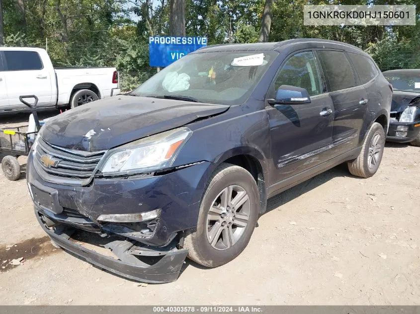 1GNKRGKD0HJ150601 2017 Chevrolet Traverse Lt