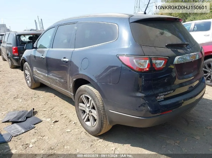 1GNKRGKD0HJ150601 2017 Chevrolet Traverse Lt