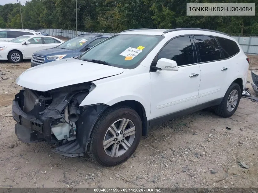 2017 Chevrolet Traverse 2Lt VIN: 1GNKRHKD2HJ304084 Lot: 40311590