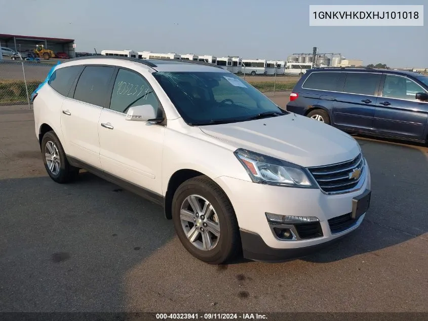 2017 Chevrolet Traverse Lt VIN: 1GNKVHKDXHJ101018 Lot: 40323941