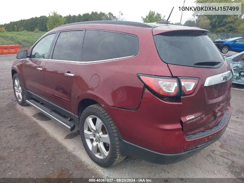 2017 Chevrolet Traverse Lt VIN: 1GNKVGKDXHJ157499 Lot: 40367827