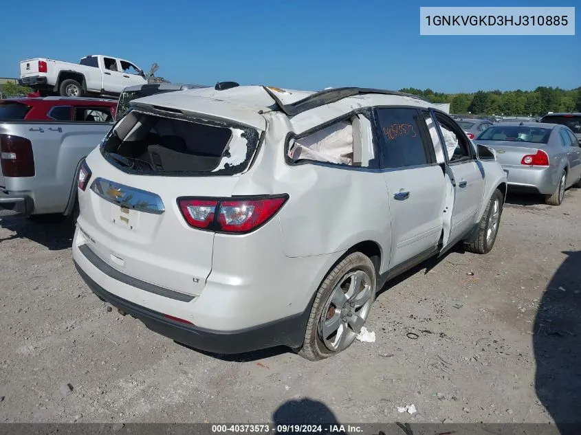 2017 Chevrolet Traverse 1Lt VIN: 1GNKVGKD3HJ310885 Lot: 40373573