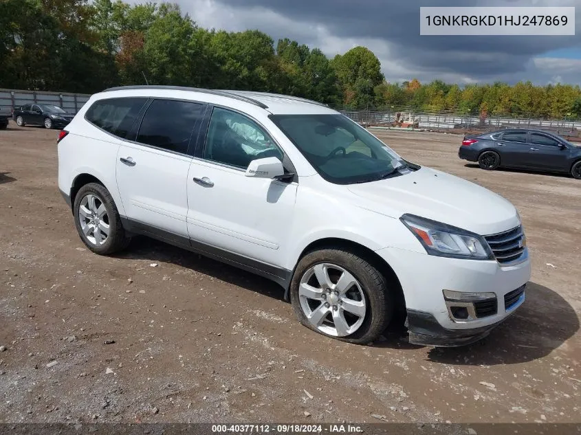 2017 Chevrolet Traverse 1Lt VIN: 1GNKRGKD1HJ247869 Lot: 40377112