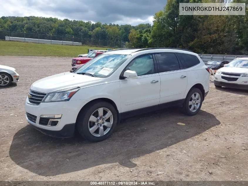 2017 Chevrolet Traverse 1Lt VIN: 1GNKRGKD1HJ247869 Lot: 40377112