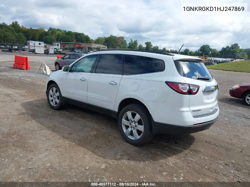 1GNKRGKD1HJ247869 2017 Chevrolet Traverse 1Lt