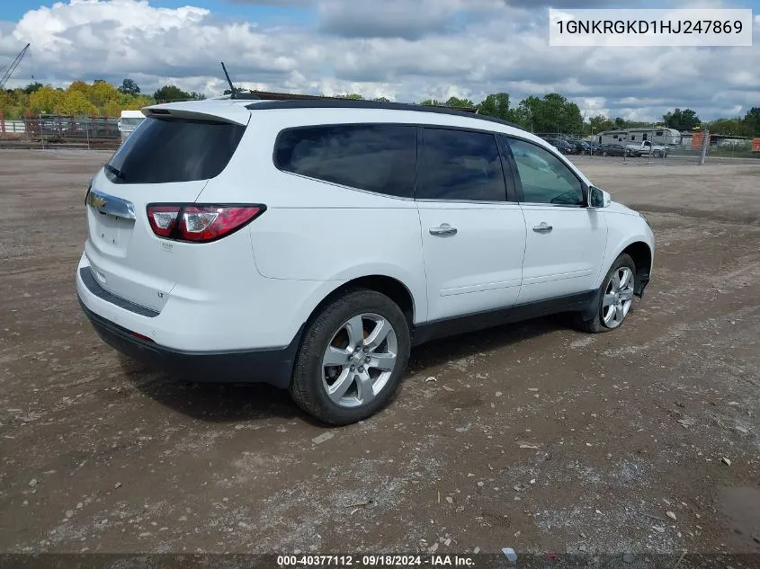 2017 Chevrolet Traverse 1Lt VIN: 1GNKRGKD1HJ247869 Lot: 40377112