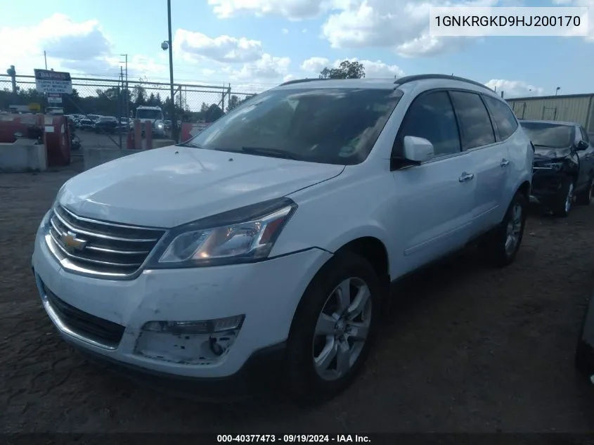 1GNKRGKD9HJ200170 2017 Chevrolet Traverse 1Lt