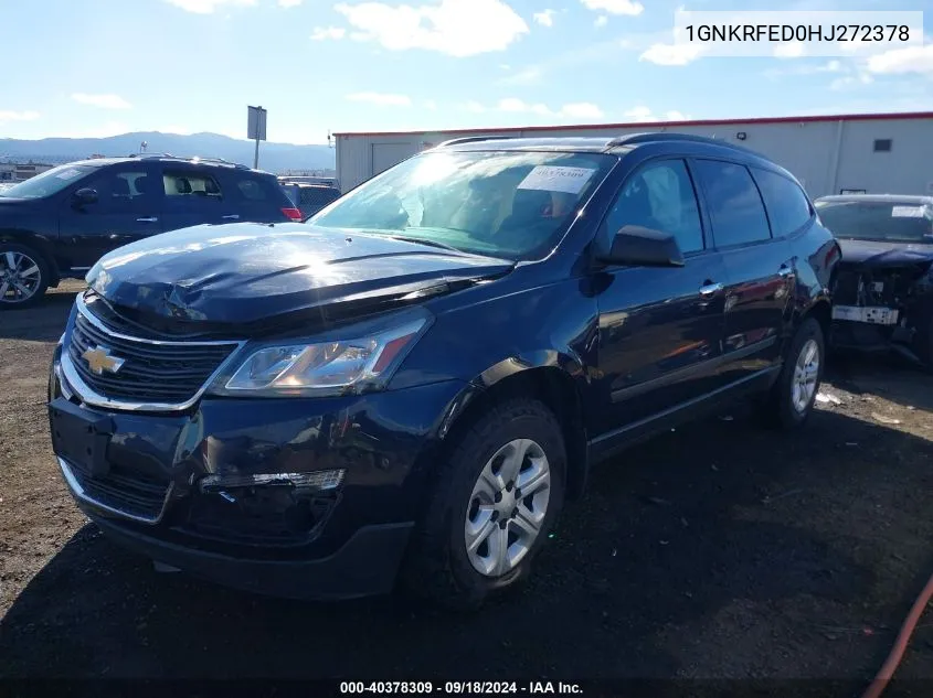 2017 Chevrolet Traverse Ls VIN: 1GNKRFED0HJ272378 Lot: 40378309