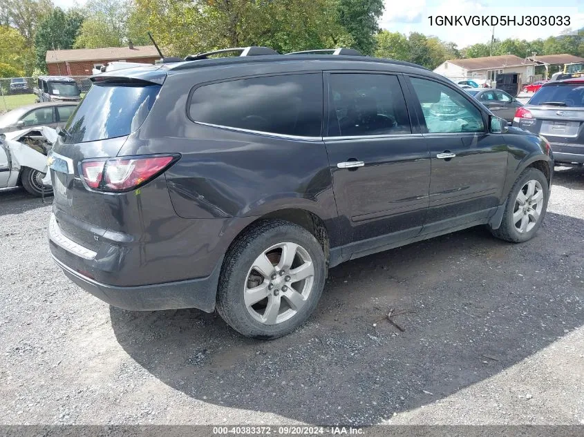 1GNKVGKD5HJ303033 2017 Chevrolet Traverse 1Lt