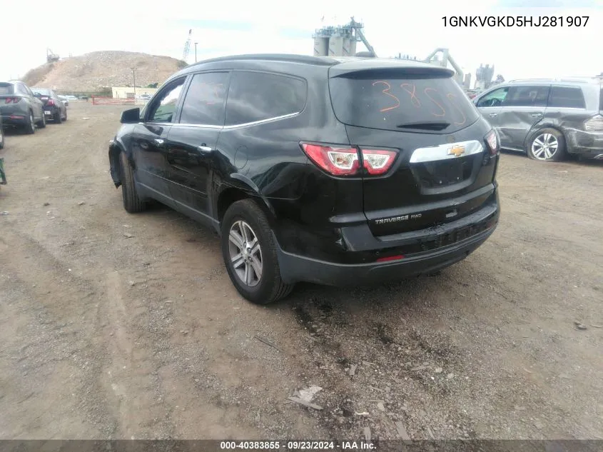 1GNKVGKD5HJ281907 2017 Chevrolet Traverse Lt